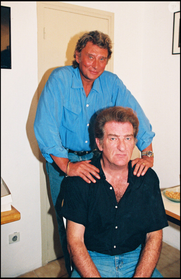Eddy Mitchell et Johnny Hallyday en 1994. 