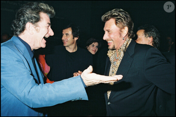 Eddy Mitchell et Johnny Hallyday en 1998. 
