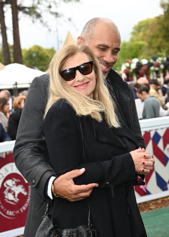 Valérie Trierweiler et son compagnon Romain Magellan - Qatar Prix de l'Arc de Triomphe à l'hippodrome Paris Longchamp.
