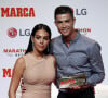 Cristiano Ronaldo et sa compagne Georgina Rodriguez assistent au Prix Marca Leyenda à Madrid en Espagne.