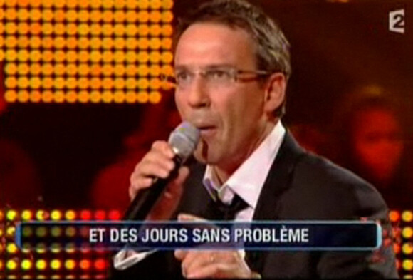 Julien Courbet participe à N'oubliez pas les paroles spéciale St-Valentin, le vendredi 12 février, sur France 2.