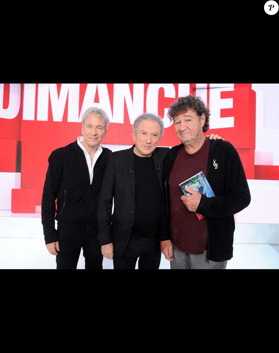 Exclusif - Alain Choquette, Michel Drucker et Robert Charlebois - Enregistrement de l'émission "Vivement dimanche" au studio Gabriel, présentée par M.Drucker, diffusée le 13 novembre 2022. © Guillaume Gaffiot / Bestimage