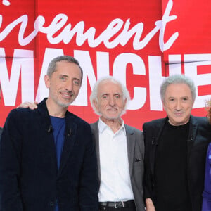 Exclusif - Emmanuel Chaunu, Gad Elmaleh, David Elmaleh, Michel Drucker, Regine Elmaleh et Garou - Enregistrement de l'émission "Vivement dimanche" au studio Gabriel, présentée par M.Drucker, diffusée le 13 novembre 2022. © Guillaume Gaffiot / Bestimage