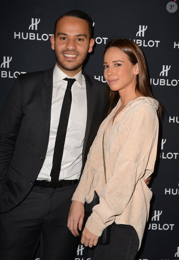 Mohamed Bouhafsi et sa compagne Angéline à la soirée "Hublot loves Art" par la marque Hublot à la Fondation Louis Vuitton à Paris. Le 16 décembre 2019
