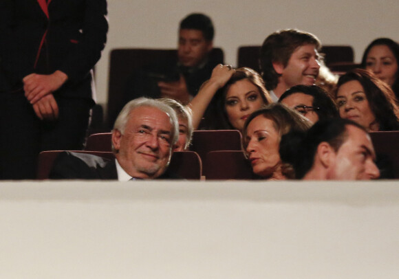 Dominique Strauss-Kahn (DSK) et sa compagne Myriam L'Aouffir - Personnalités lors de l'hommage à Paul Verhoeven pendant la 16ème édition du Festival International du Film de Marrakech le 5 décembre 2016. © Philippe Doignon / Bestimage