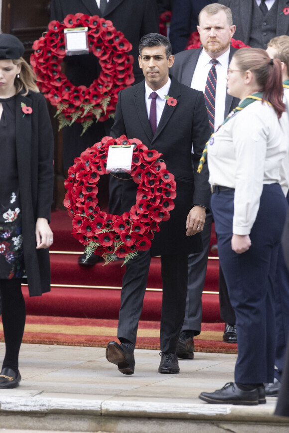 Le premier ministre Rishi Sunak - "Remembrance Sunday Service" à Londres, Royaume Uni, le 13 novembre 2022.
