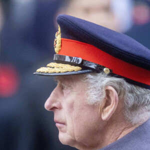 Le roi Charles III d'Angleterre lors du "Remembrance Sunday Service" à Londres, Royaume Uni, le 13 novembre 2022.