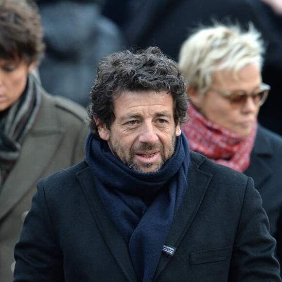 Patrick Bruel - Sorties de l'église de la Madeleine après les obsèques de Johnny Hallyday à Paris le 9 décembre 2017. © Veeren / Bestimage 