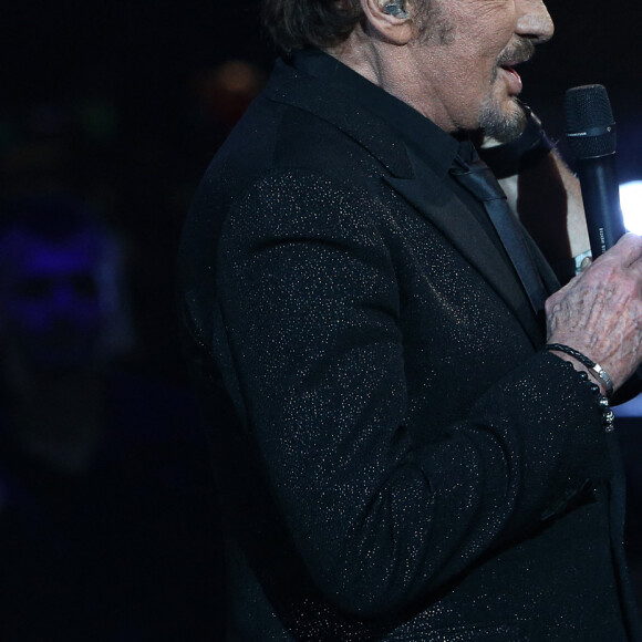 Exclusif - Johnny Hallyday et Patrick Bruel - Enregistrement de l'émission Spécial Johnny Hallyday, "Johnny, la soirée événement", qui sera diffusée sur TF1 en prime-time le 20 décembre. 