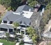 Vue aérienne de la maison de Johnny et Laeticia Hallyday à Pacific Palisades, Los Angeles le 8 février 2014. 
