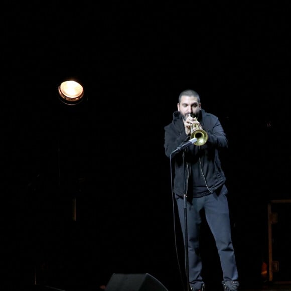 Exclusif - Le musicien Ibrahim Maalouf qui va composer la musique du 51ème film de Claude Lelouch - Scène - Spectacle symphonique Claude Lelouch "D'un film à l'autre" au Palais des Congrès de Paris le 14 novembre 2022.© Moreau / Rindoff / Bestimage