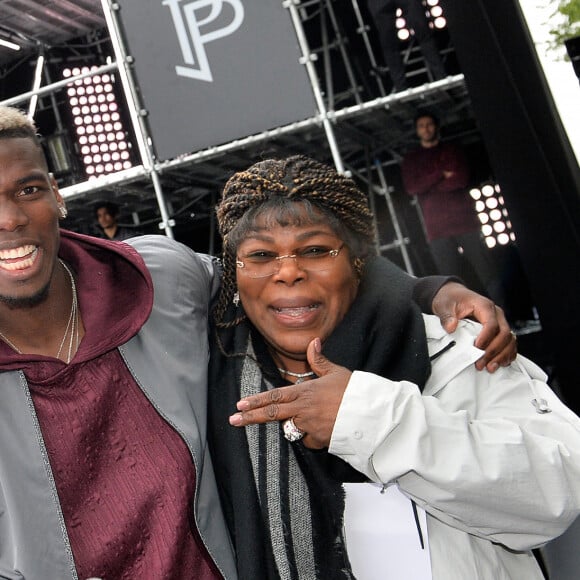 Paul Pogba et sa mère Yeo Moriba - Paul Pogba participe au lancement de sa 3e collection capsule Adidas à Paris le 30 avril 2018. © Veeren/Bestimage.