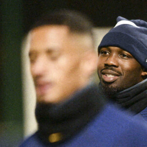 Karim Benzema, Marcus Thuram lors de l'entraînementde l'équipe de France de football au centre de formation et centre National du Footbal de Clairefontaine-en-Yvelines, France, le 14 novembre 2022. © Jean-Baptiste Autissier/Panoramic/Bestimage