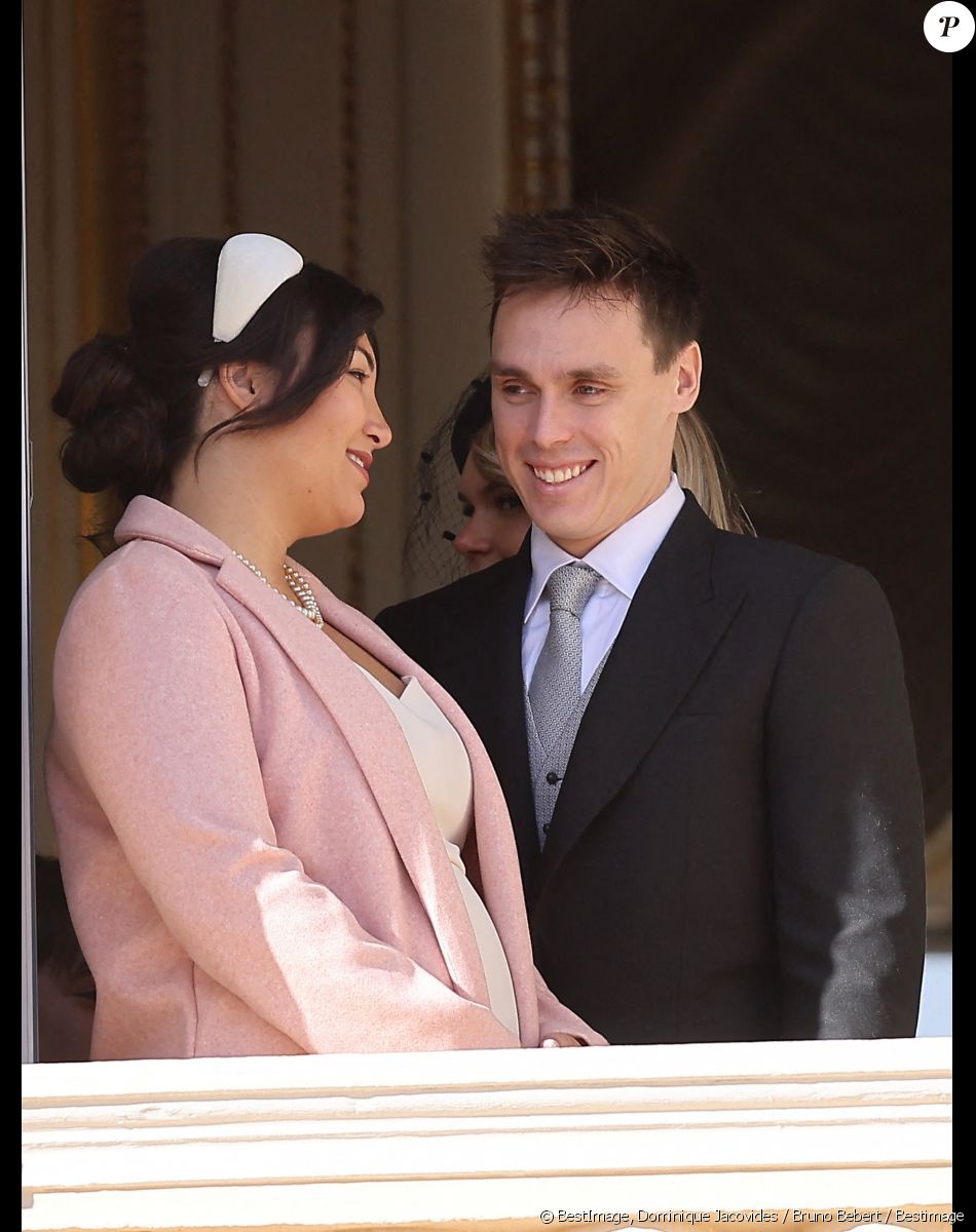Louis Ducruet et sa femme Marie Chevallier lors de la fête monégasque - Louis Ducruet va bientôt être papa : sa femme Marie est enceinte, Stéphanie de Monaco va être grand-mère !