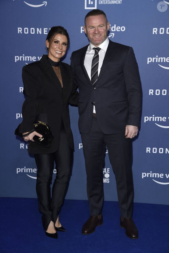 Wayne Rooney et sa femme Coleen - Première du nouveau documentaire Amazon Prime "Rooney" à Manchester le 9 février 2022.