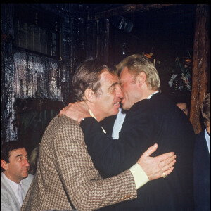 Jean-Paul Belmondo et Johnny Hallyday en 1986