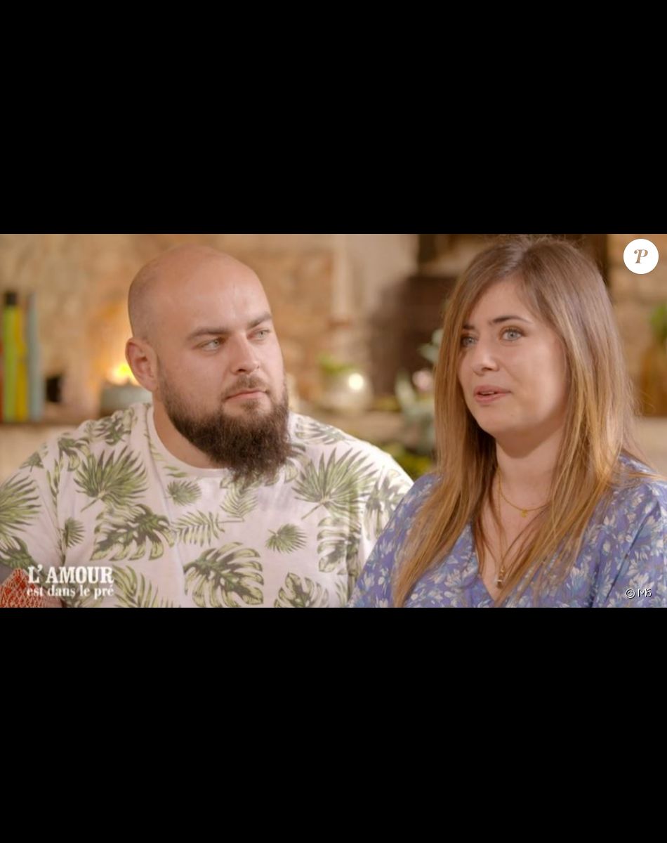 Valentin et Charley lors du tournage du bilan de "L'amour est dans le pré", sur M6