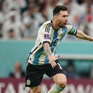 Lionel Messi - Match du groupe C opposant l'Argentine au Mexique lors de coupe de Monde au stade Luasil à Doha au Qatar, le 26 novembre 2022. L'Argentine a gagné 2-0. © Heuler Andrey/Sport Press Photo/Zuma Press/Bestimage