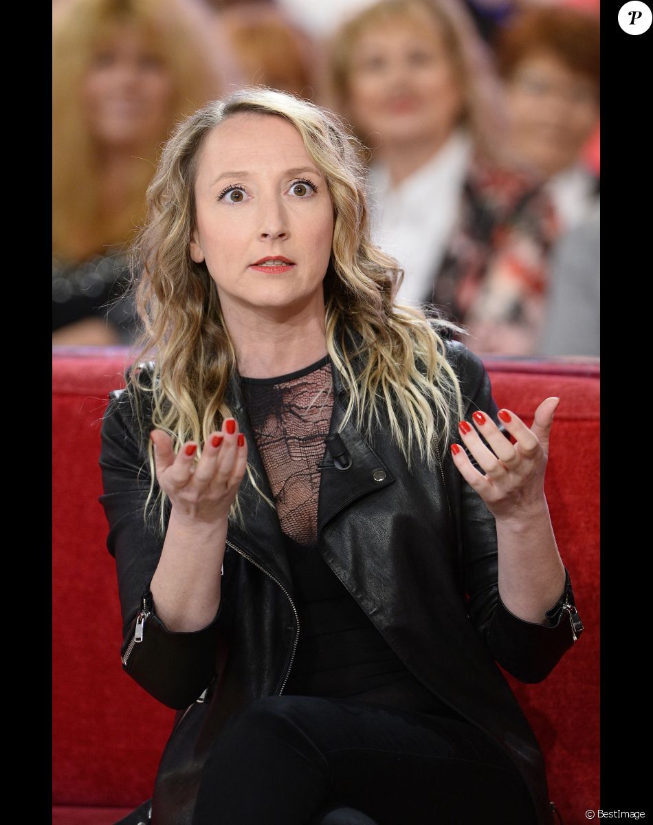 Audrey Lamy - Enregistrement de l'émission "Vivement Dimanche" à Paris le 11 Fevrier 2015. L'émission sera diffusée le 15 Fevrier. Invité principal Alexandra Lamy