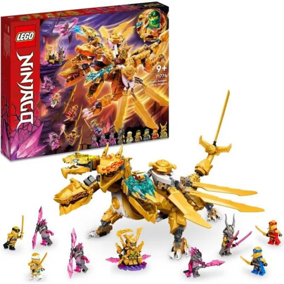 Faites s'envoker votre enfant pour l'aventure avec ce jeu Lego Ninjago L'Ultra Dragon d'Or de Lloyd