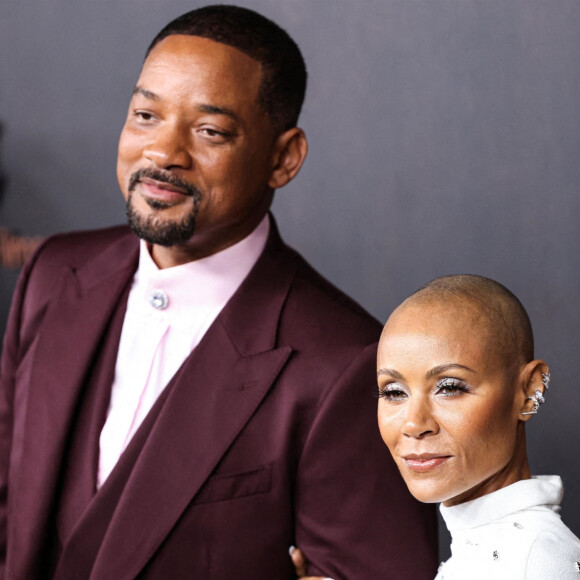 Will Smith et sa femme Jada Pinkett Smith à la première du film Apple Original "Emancipation" au Regency Village Theatre de Westwood, à Los Angeles, Californie, Etats-Unis, le 30 novembre 2022. 