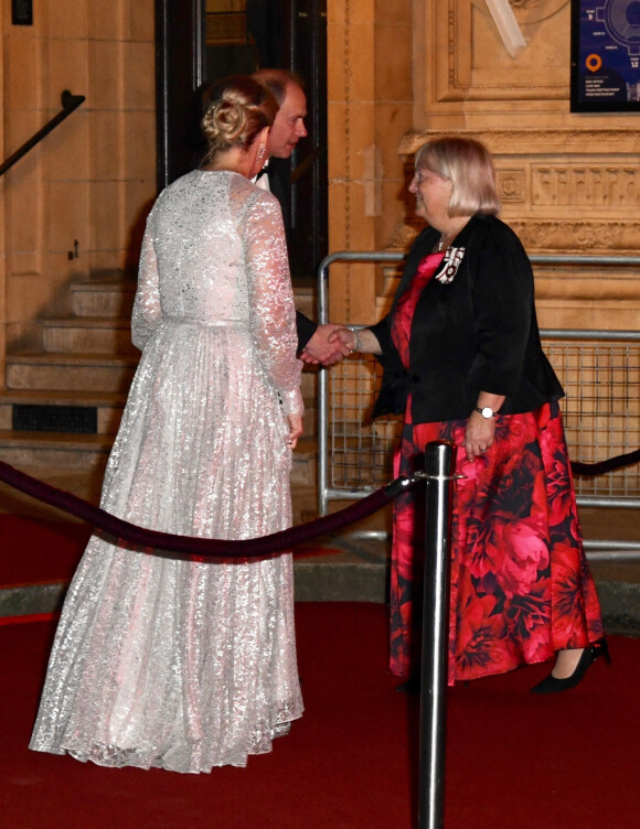 La comtesse Sophie de Wessex, à la sortie du Royal Albert Hall à Londres, après avoir assisté au spectacle annuel "Royal Variety Performance". Le 1er décembre 2022 