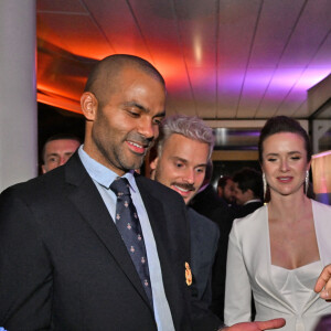 Exclusif - Gaël Monfils, Tony Parker, Matt Pokora (M. Pokora), Elina Svitolina et Christina Milian - Cocktail du gala annuel de la Fondation Elina Svitolina au Yacht Club de Monaco. Le 2 décembre 2022 © Bruno Bebert / Bestimage