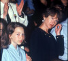 Laura Smet et sa mère Nathalie Baye au concert de Johnny Hallyday au parc des princes en 1993