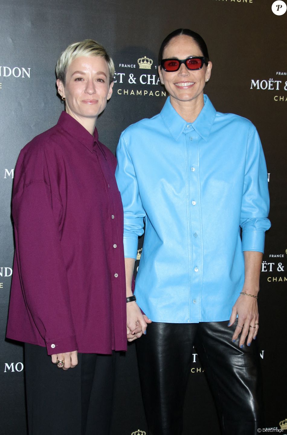 Megan Rapinoe et Sue Bird au photocall de la soirée Moët & Chandon à