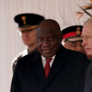 Le président de l'Afrique du Sud Cyril Ramaphosa, le roi Charles III, Camilla Parker Bowles, reine consort d'Angleterre - La famille royale du Royaume Uni lors de la cérémonie d'accueil du président de l'Afrique du Sud, en visite d'état à Londres, Royaume Uni, le 22 novembre 2022. 