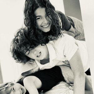 Frédéric Diefenthal et ses enfants sur Instagram. Le 20 juin 2021.
