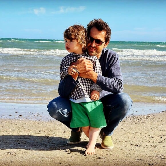 Frédéric Diefenthal et son fils sur Instagram. Le 14 mai 2021.