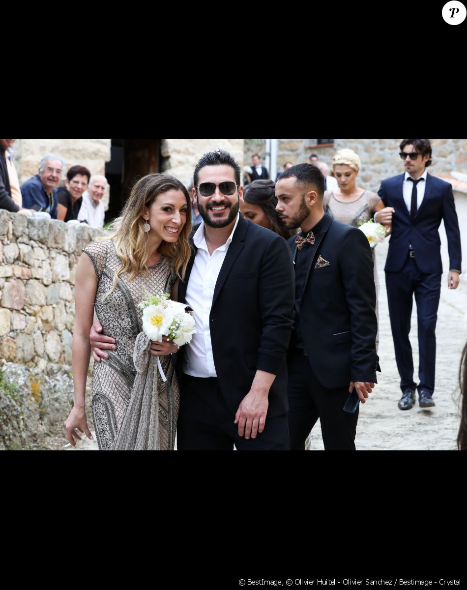 Exclusif - Silvia Notargiacomo et son compagnon Denny Imbrois - Mariage religieux en l'église de Villanova d' Alizée et Grégoire Lyonnet - Villanova le 18 juin 2016 © Olivier Huitel - Olivier Sanchez / Bestimage - Crystal