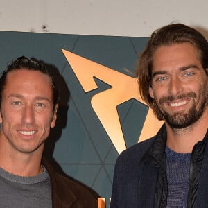 Exclusif - Frédérick Bousquet et Camille Lacourt - Cupra France inaugure son circuit automobile éphémère "The roof of driving experience" sur les toits de Paris le 25 septembre 2019. © Christophe Clovis - Veeren Ramsamy / Bestimage