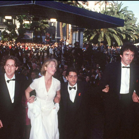 Sandrine Kiberlain, Yvan Attal et Eric Rochant au festival de Cannes 1994