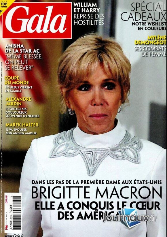 Brigitte Macron en couverture du magazine "Gala", numéro du 8 décembre 2022.