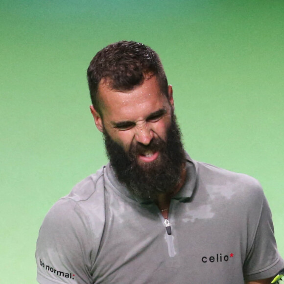Clement Tabur face à Benoît Paire lors du tournoi de l'Open de Rennes, le 15 septembre 2022.