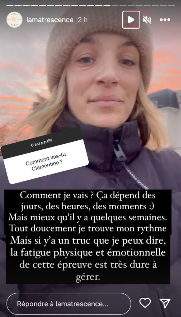 Clémentine Sarlat donne de ses nouvelles après sa rupture avec son mari Clément Marienval - Instagram