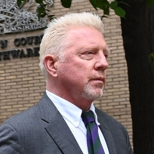 Boris Becker et sa compagne Lilian de Carvalho se rendent au tribunal "Southwark Crown Court" pour le derbnier du jour du procès pour fraude fiscale de Boris Becker. Il encourt jusqu'à 7 ans de prison ferme. Londres, le 29 avril 2022. 