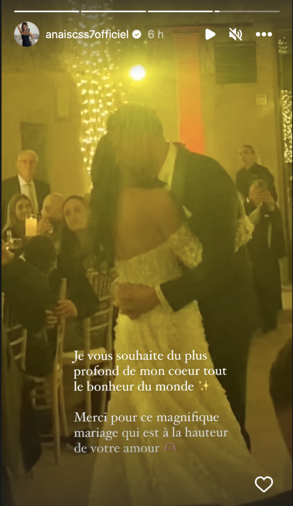 Anaïs Camizuli a assisté au mariage de Stéphanie Durant et Théo Soggiu - Instagram