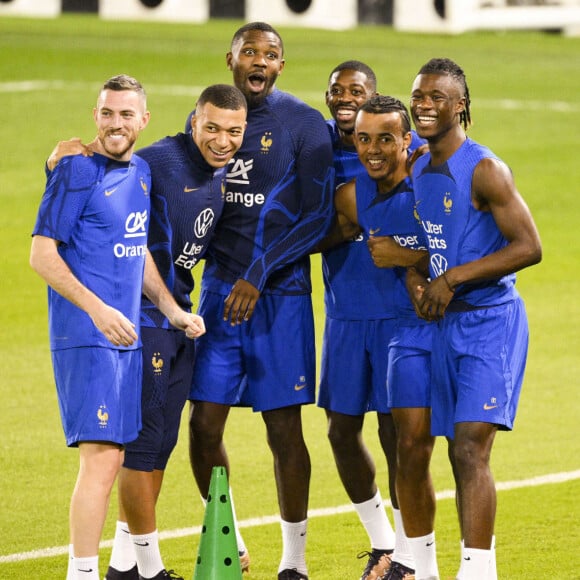 Entraînement de l'équipe de France de football, à l'avant-veille de la finale contre l'Argentine lors de la Coupe du Monde au Qatar. © JB Autissier/Panoramic/Bestimage 