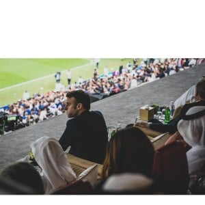 Emmanuel Macron photographié par Soazig de la Moissonnière lors de la finale de la Coupe du monde Argentine-France le 18 décembre 2022.