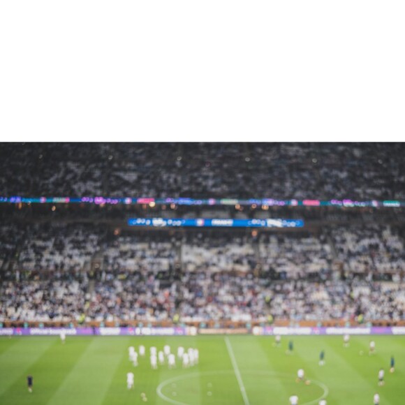 Emmanuel Macron photographié par Soazig de la Moissonnière lors de la finale de la Coupe du monde Argentine-France le 18 décembre 2022.