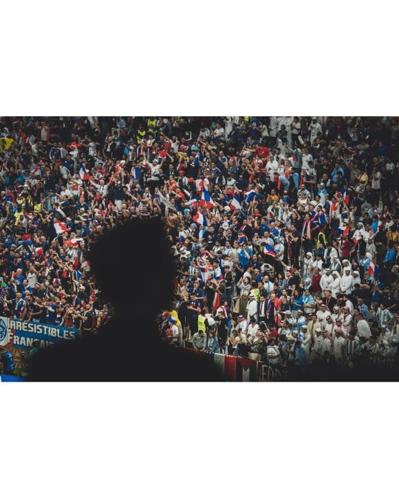 Emmanuel Macron photographié par Soazig de la Moissonnière lors de la finale de la Coupe du monde Argentine-France le 18 décembre 2022.