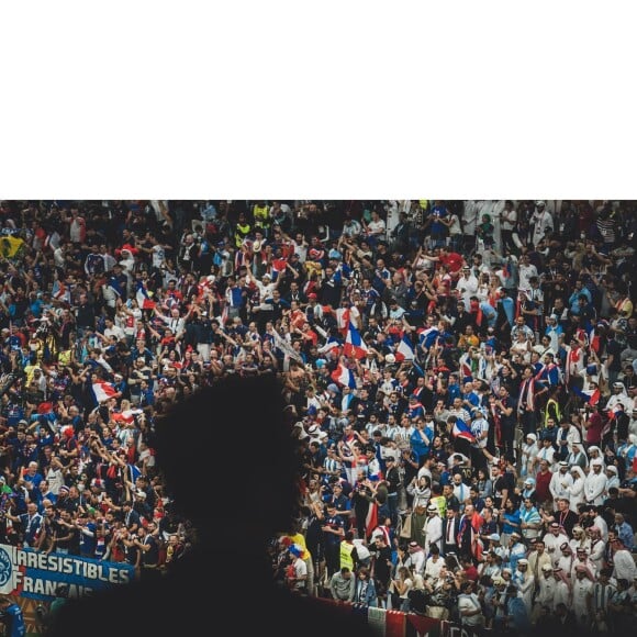 Emmanuel Macron photographié par Soazig de la Moissonnière lors de la finale de la Coupe du monde Argentine-France le 18 décembre 2022.