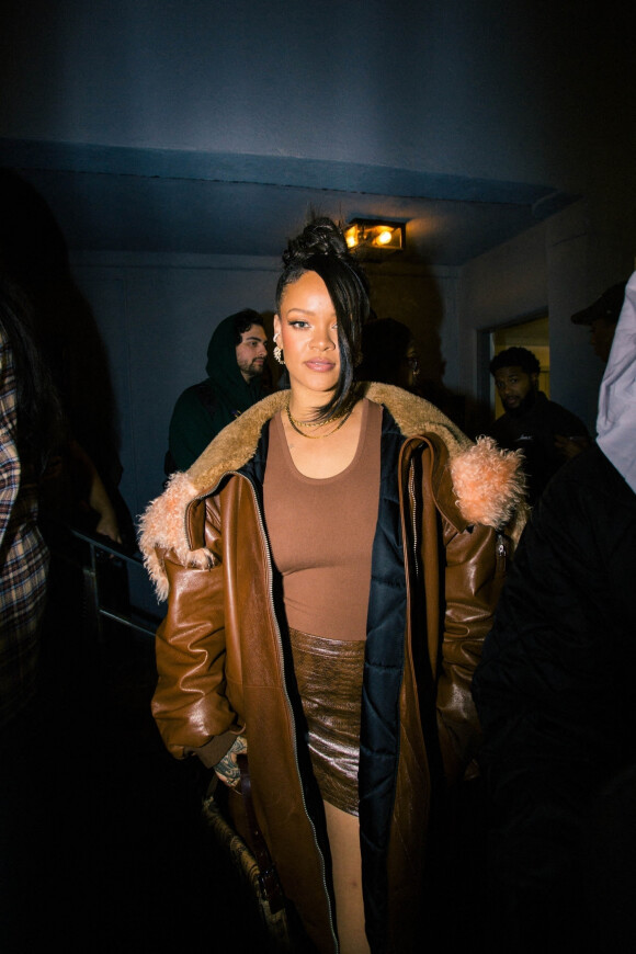 Exclusif - Rihanna assiste au concert de son compagnon ASAP Rocky pour Amazon Music au "Red Studio" à Los Angeles, le 8 décembre 2022.