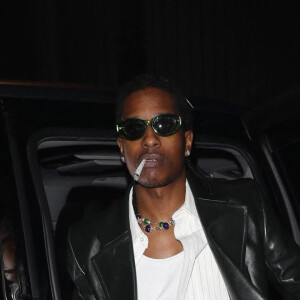Exclusif - Rihanna et son compagnon ASAP Rocky se rendent au lounge Fleur Room pour fêter la sortie du whisky Mercer & prince de ASAP à West Hollywood le 12 novembre 2022. La fête était organisée par ASAP Rocky et Whalecard.