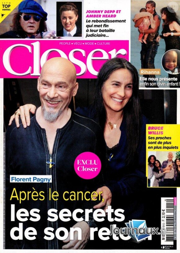 Couverture du magazine "Closer", numéro du 23 décembre 2022.
