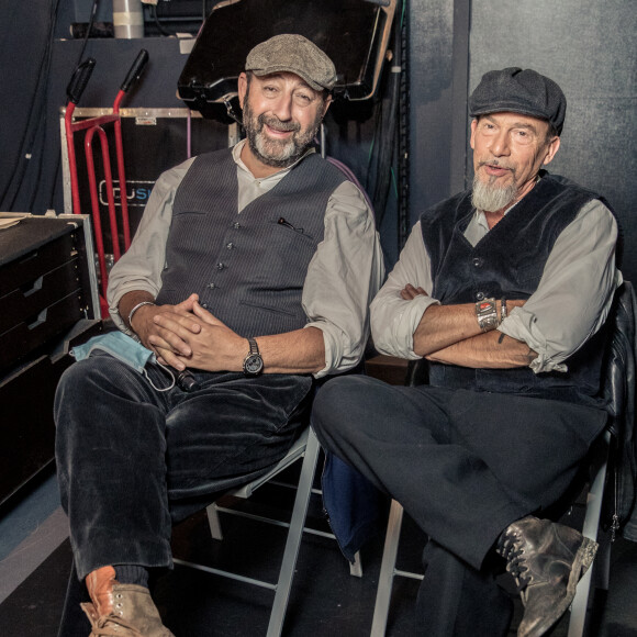 Exclusif - Kad Merad, Florent Pagny - Backstage de l'enregistrement de l'émission "La Chanson secrète 6" à la Scène musicale à Paris, qui sera diffusée le 12 décembre sur TF1.  © Gaffiot-Moreau / Bestimage