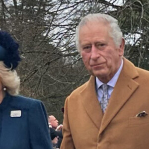 Le roi Charles III et Camilla Parker Bowles - La famille royale d'Angleterre assiste au service religieux de Noël à l'église St Mary Magdalene à Sandringham, Norfolk, le 25 décembre 2022.